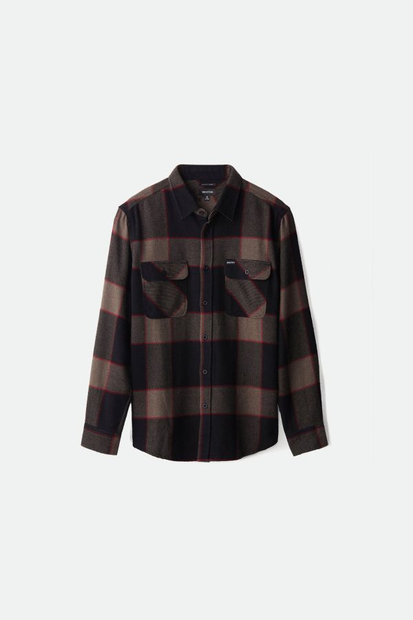 Bowery L S Flannel - Heather Grey Charcoal Online