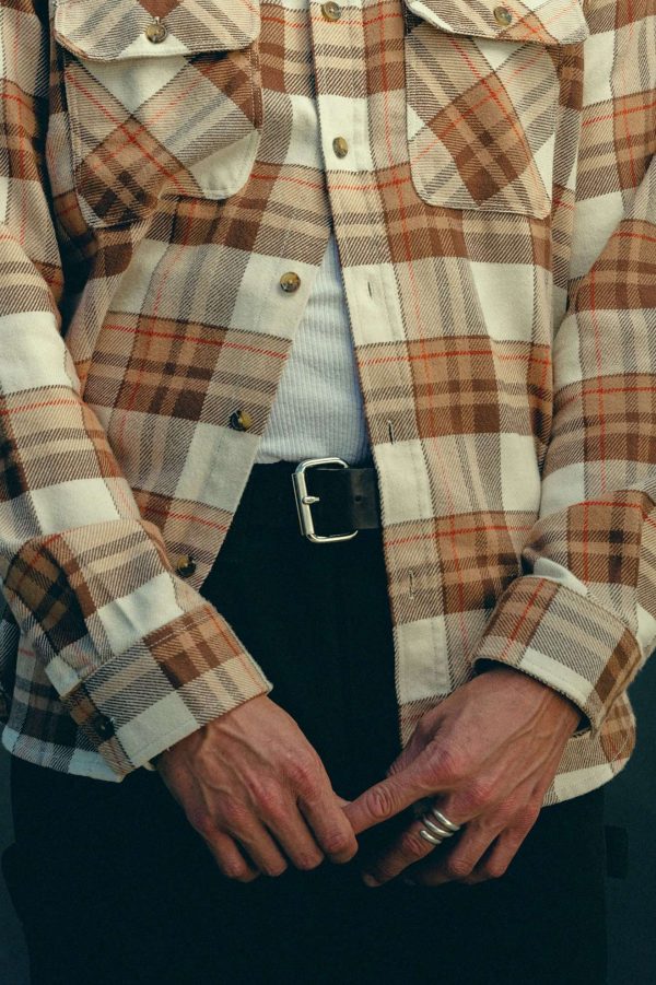 Bowery L S Flannel - Whitecap Pinecone Brown Burro Brown Online now - Image 4