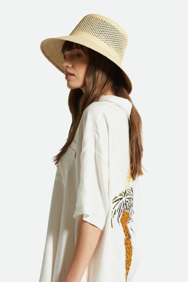 Lopez Panama Straw Bucket Hat - Catalina Sand Cheap - Image 3