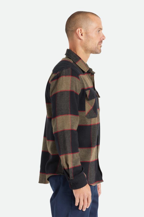 Bowery L S Flannel - Heather Grey Charcoal Online - Image 4