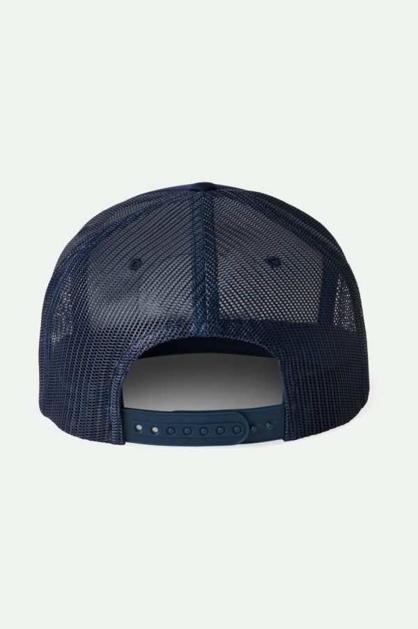 Bass Brains Boat MP Trucker Hat - Washed Navy For Discount - Image 2