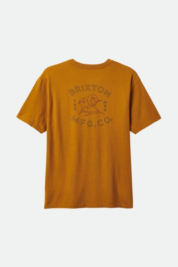 Bryden S S Relaxed Tee - Golden Brown Classic Wash For Cheap - Image 2