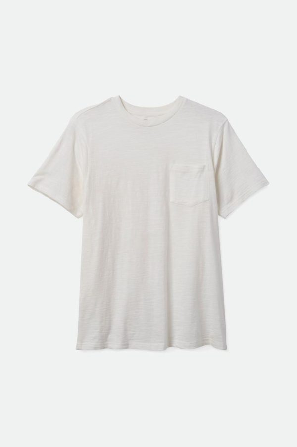 Basic Slub S S Pocket Tee - Off White Online now