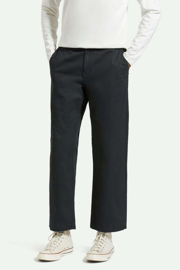 Surplus Herringbone Relaxed Trouser Pant - Washed Black on Sale - Image 3
