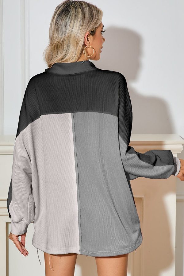 Milos Colorblock Oversized Henley | DROPSHIP Hot on Sale - Image 5