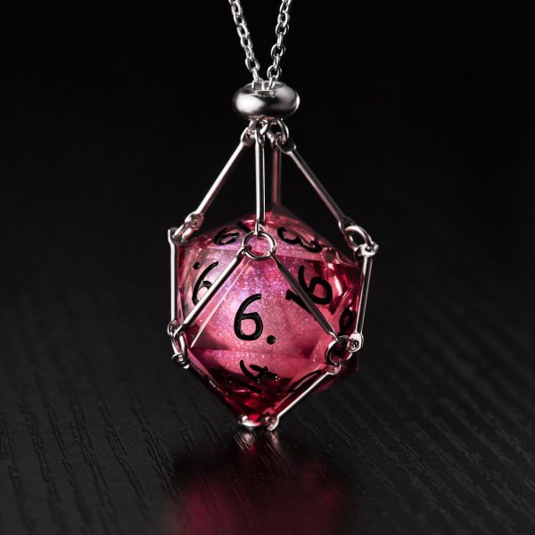 Dark Red Liquid Core Resin One Piece Luffy DnD D&D Dice Chonk D20 on Sale - Image 3