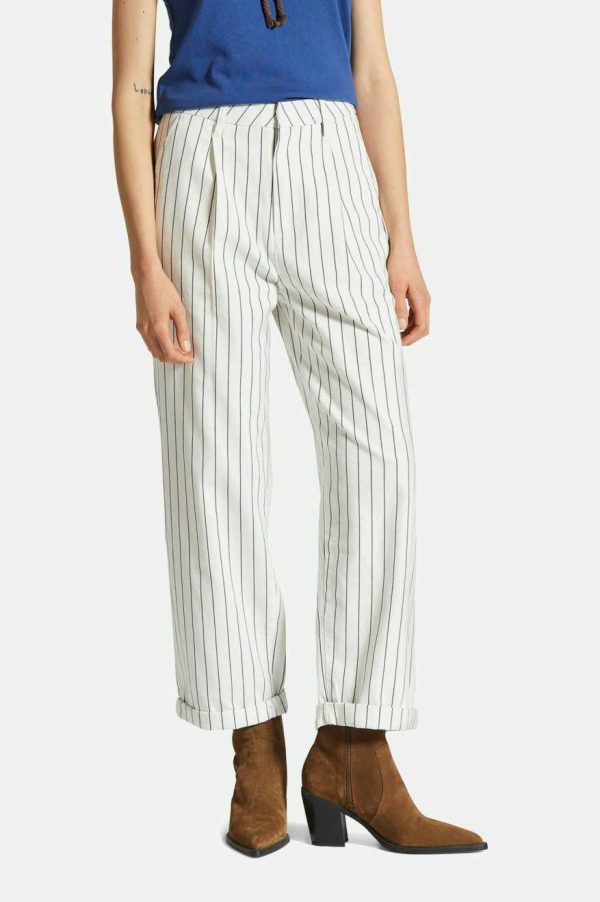 Victory Trouser Pant - Off White Black For Discount