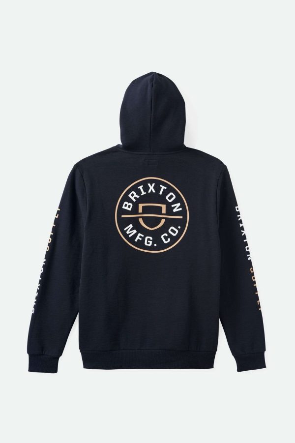 Crest Hoodie - Black Sand White Fashion - Image 4