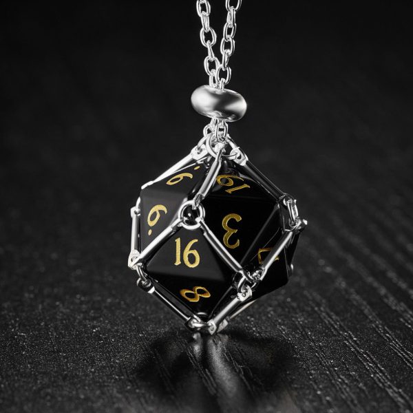 Black Obsidian Gemstone DnD D&D Set Cheap - Image 4