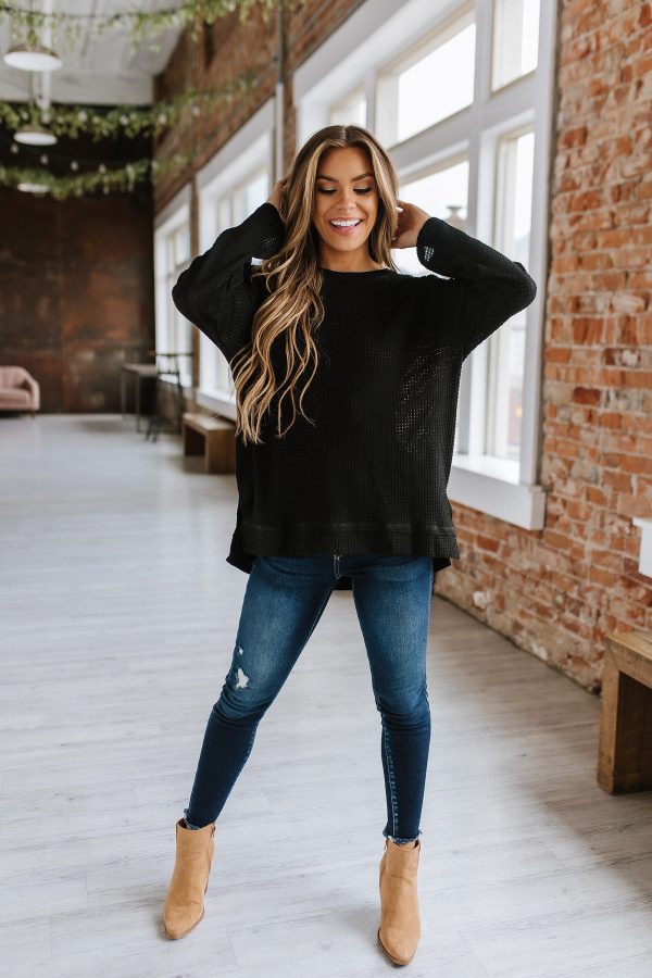 Dakota Waffle Knit Oversized Tunic Hot on Sale - Image 4