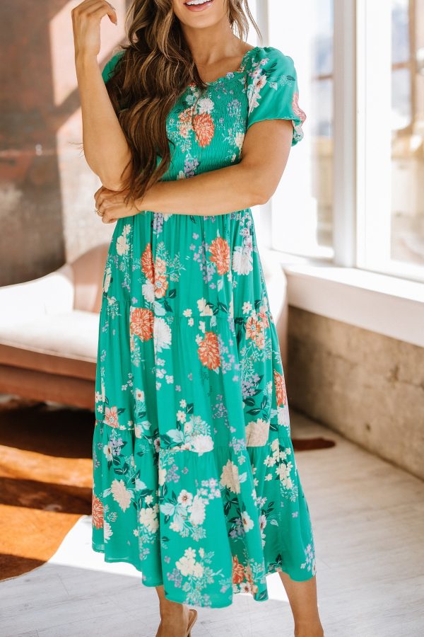 Deanna Floral Tiered Midi Dress | DROPSHIP For Sale - Image 2