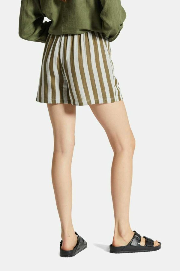 Mykonos Stripe Boxer Short - Military Olive Hot on Sale - Image 5