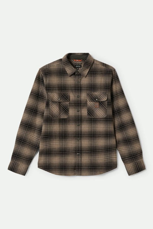 Builders Bowery Stretch Water Resistant L S Flannel - Black Cinder Grey Online