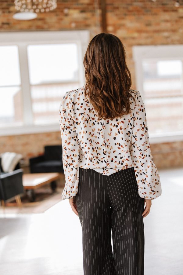 Lewis Leopard Mock Neck Blouse Hot on Sale - Image 4