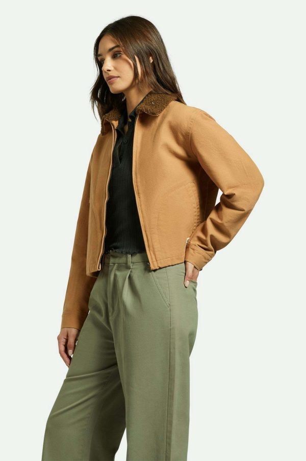 Mechanics Women s Garage Zip Jacket - Tobacco Brown Hot on Sale - Image 5