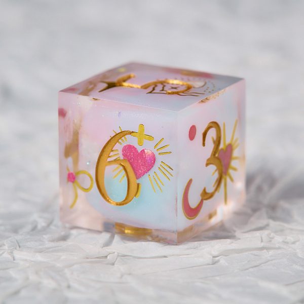 The Black Cat Luna in the Sailor Moon Series Resin DnD D&D Dice Set Fashion - Image 3