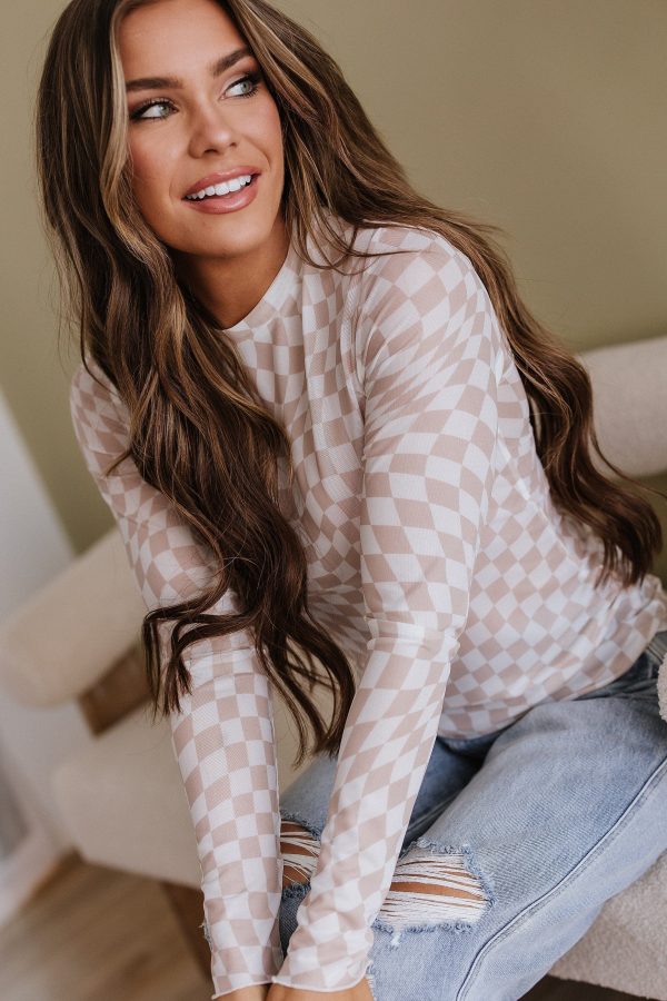 Rory Checkered Mesh Top | DROPSHIP For Sale - Image 2