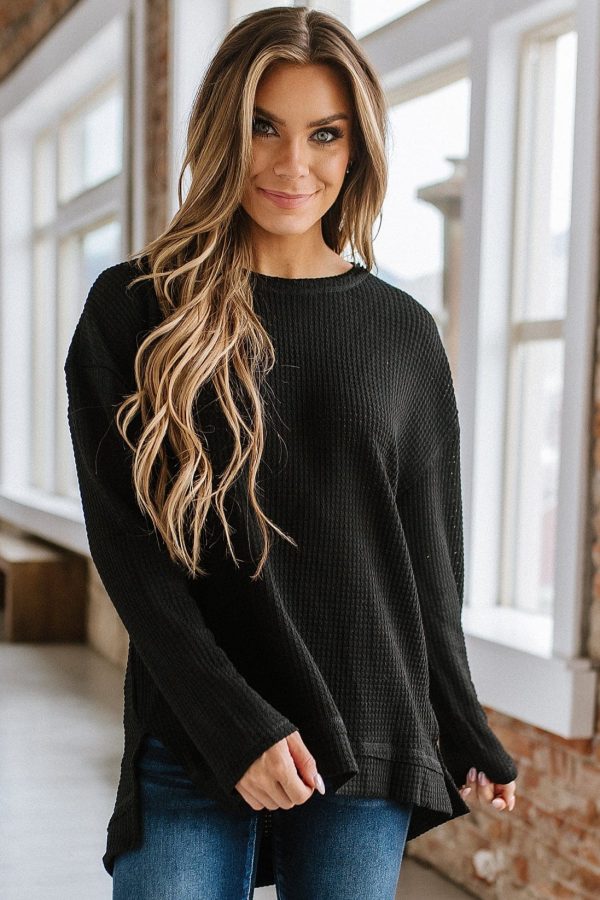 Dakota Waffle Knit Oversized Tunic Hot on Sale - Image 3