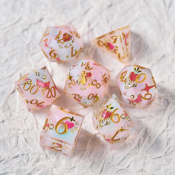 The Black Cat Luna in the Sailor Moon Series Resin DnD D&D Dice Set Fashion - Image 2