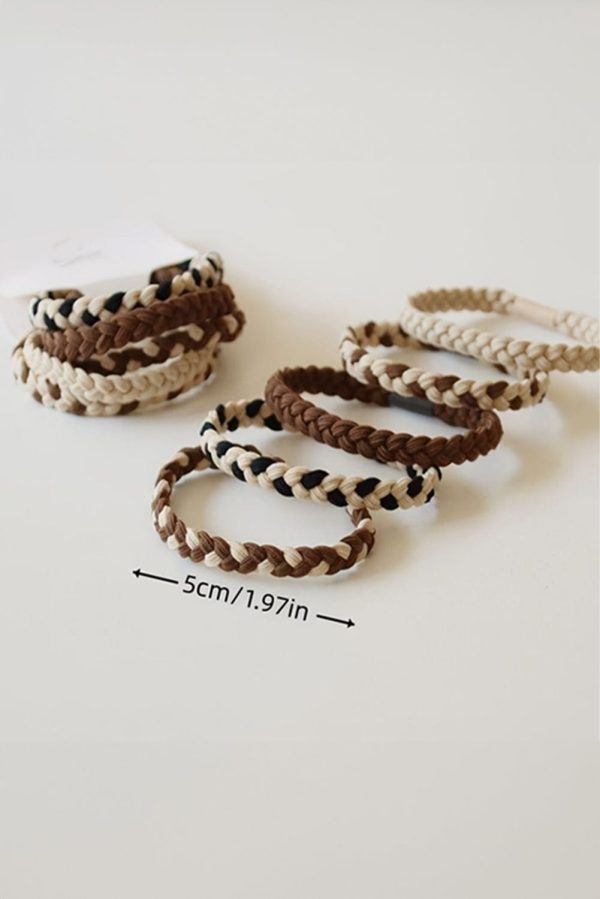 Khaki 5Pcs Braided Elastic Hairband | PRE ORDER Discount - Image 5