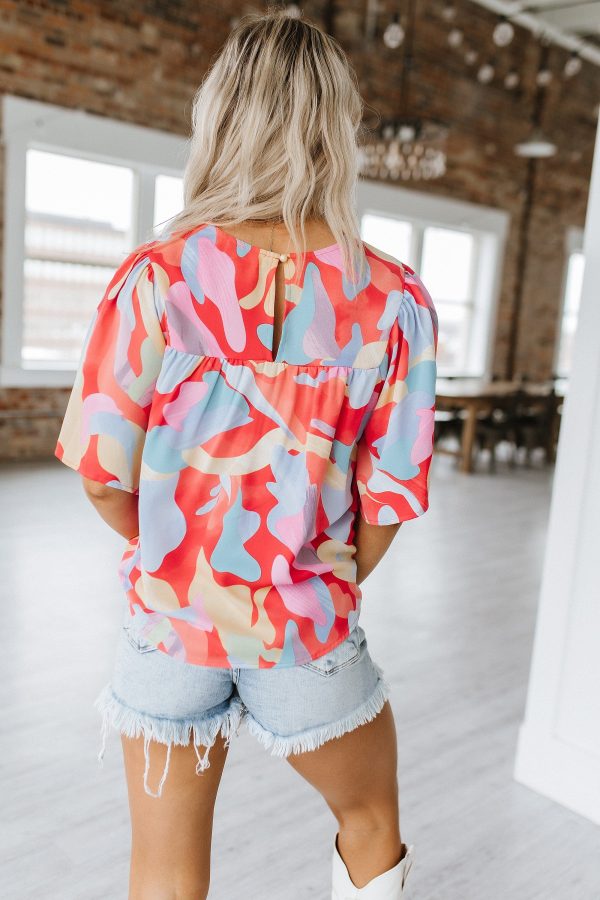 Kye Abstract Print Blouse | DROPSHIP on Sale - Image 5
