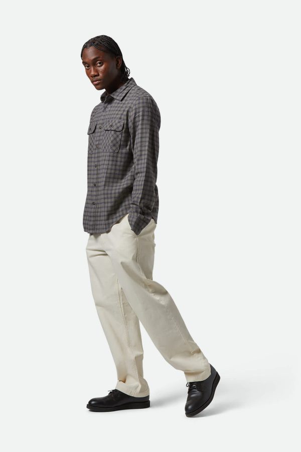 Bowery Lightweight Ultra Soft L S Flannel - Charcoal Ray Flower Black Online - Image 3