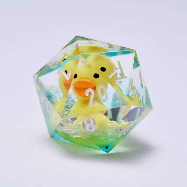 Yellow Duck Resin DnD D&D Dice Set For Cheap - Image 2