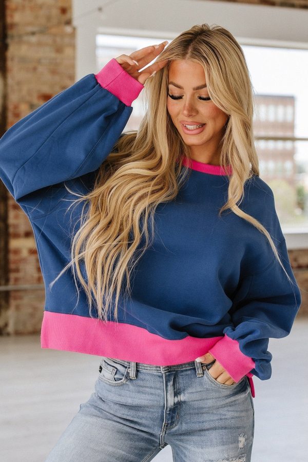 Brandie Contrast Trim Sweatshirt on Sale - Image 3