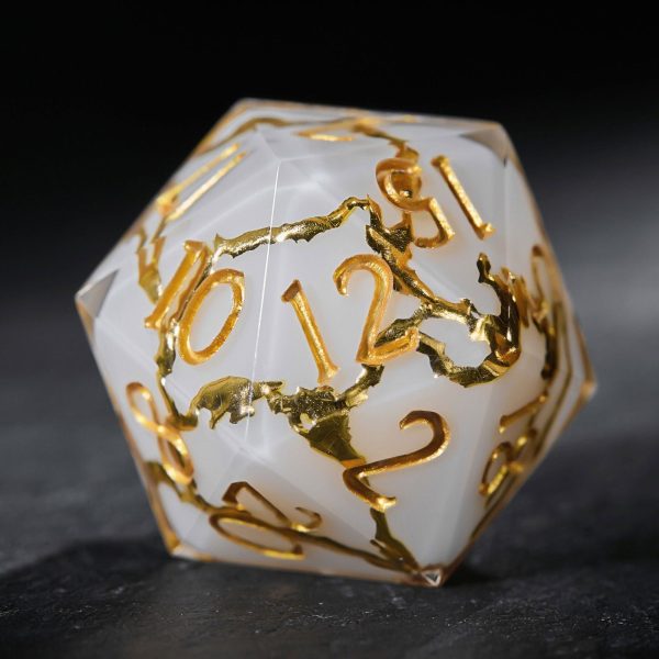 Cracks of Gold Resin DnD D&D Dice Set Online Hot Sale - Image 2