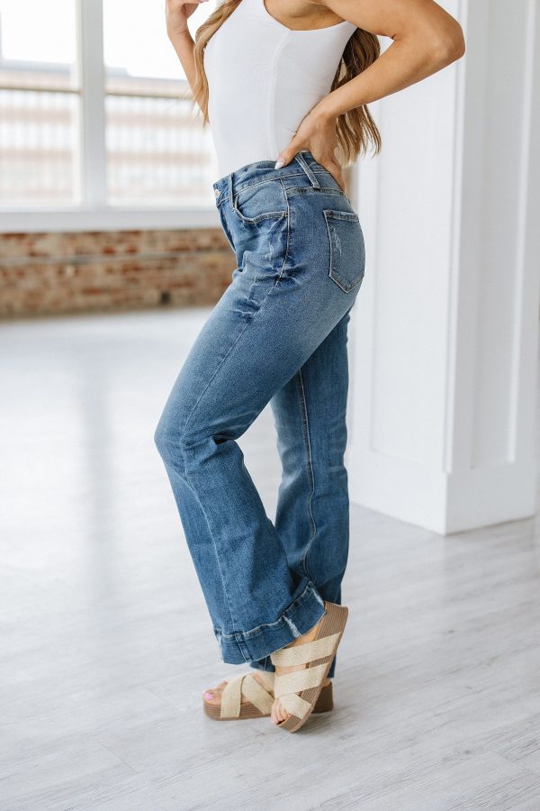 SALE - Conrad Distressed Washed Flare Jean Cheap - Image 2
