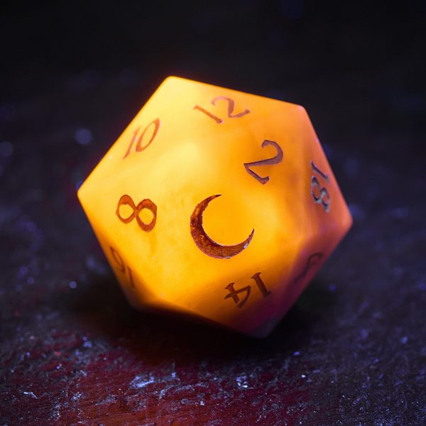 Blue Yooperlite UV Reactive Gemstone Moon DnD D&D Dice Set Hot on Sale - Image 2