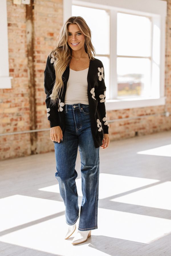 Alana Flower Drop Shoulder Cardigan on Sale - Image 3