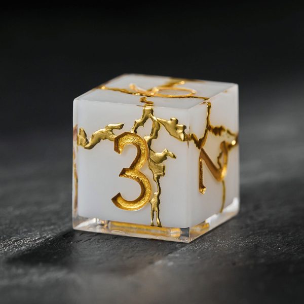 Cracks of Gold Resin DnD D&D Dice Set Online Hot Sale - Image 5