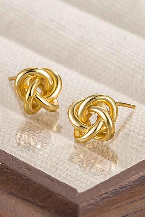 Gold Minimalism Knotted Stud Earrings | DROPSHIP Cheap - Image 3