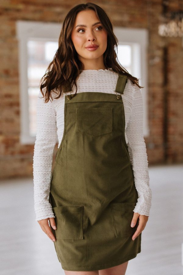 Connie Corduroy Overall Dress Fashion