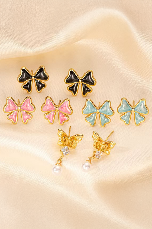 Juniper Bow Stud Earrings | DROPSHIP For Sale - Image 3