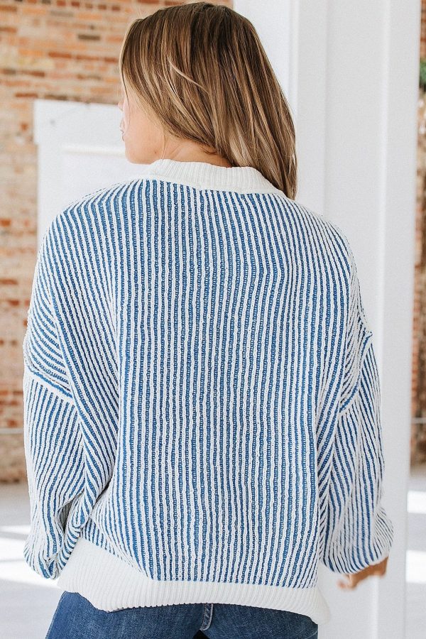 Jayci Striped Contrast Trim Sweater | DROPSHIP For Discount - Image 2
