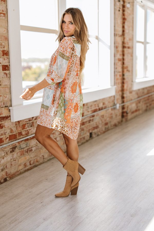 Mallory Boho Paisley Chiffon Dress For Discount - Image 5