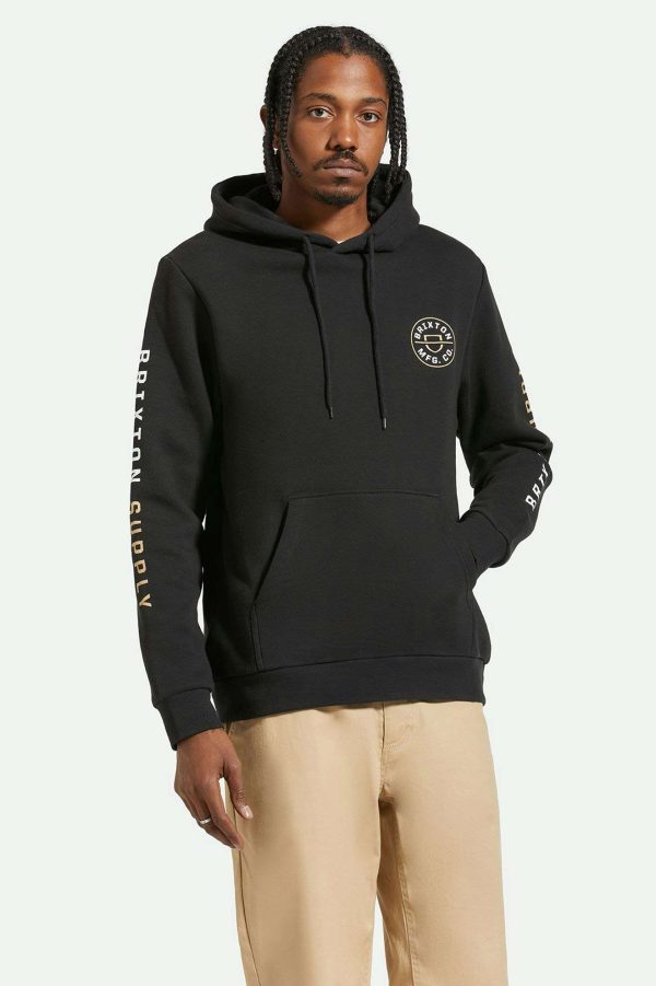 Crest Hoodie - Black Sand White Fashion - Image 2