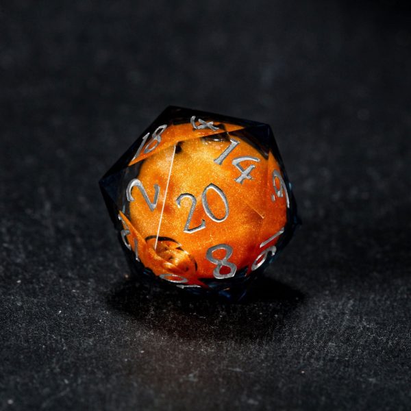 Orange Sand Liquid Core Resin DnD D&D Dice Set Hot on Sale - Image 2