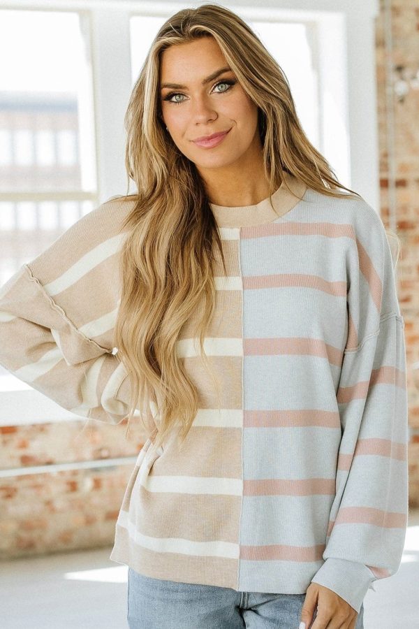 Arnie Striped Drop Shoulder Sweater Online - Image 2