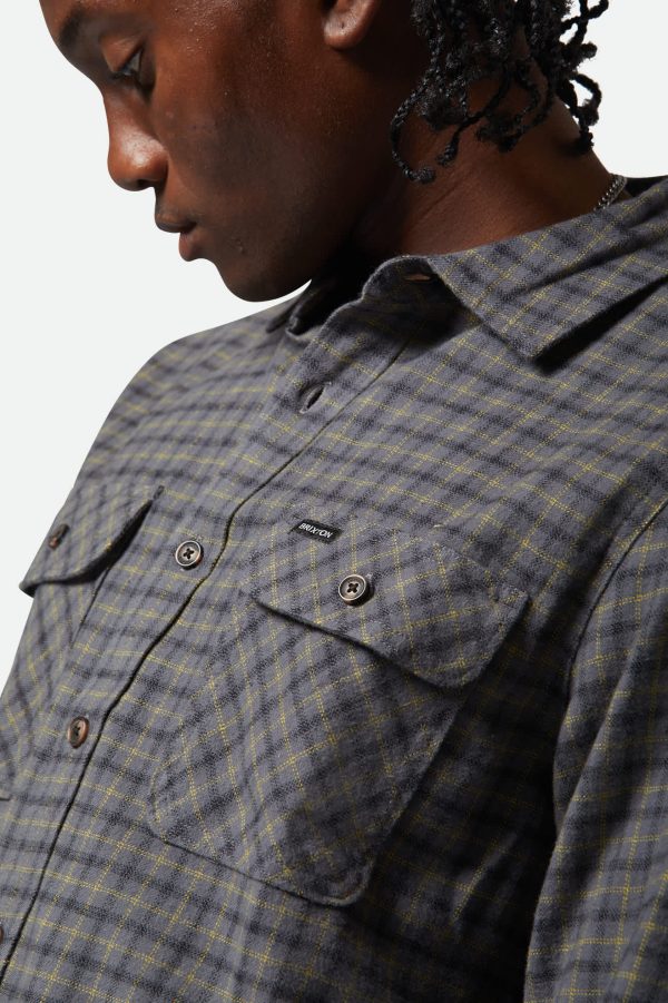 Bowery Lightweight Ultra Soft L S Flannel - Charcoal Ray Flower Black Online - Image 5