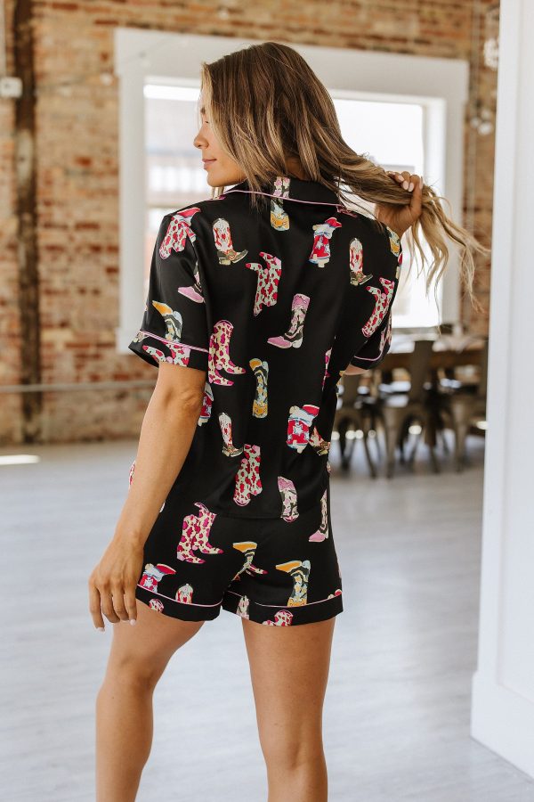 Cowboy Boots Pajama Shorts Set | DROPSHIP For Sale - Image 4