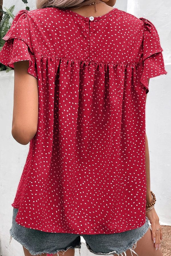 Laurel Pleated Ruffle Blouse | DROPSHIP Supply - Image 5