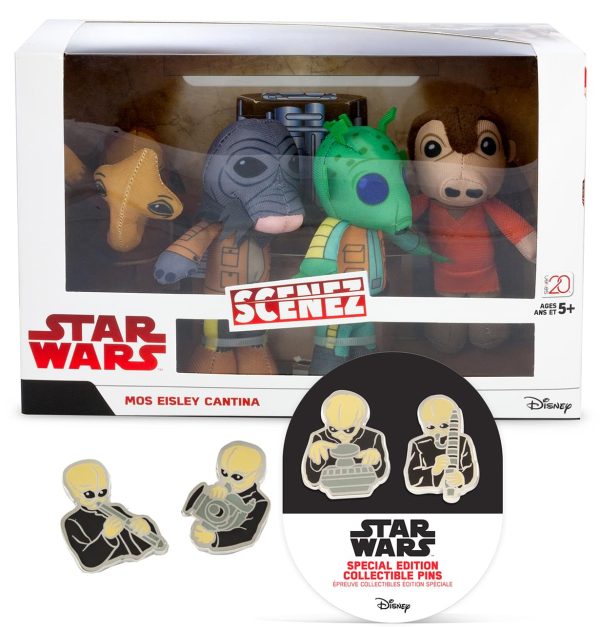 Cantina Villains Plush Set of 4 And 4 Exclusive Cantina Band Enamel Pins Online Hot Sale - Image 2