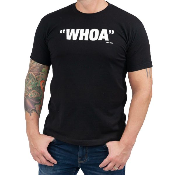 Blossom  Whoa  Men s Black Cotton T-Shirt For Sale - Image 2