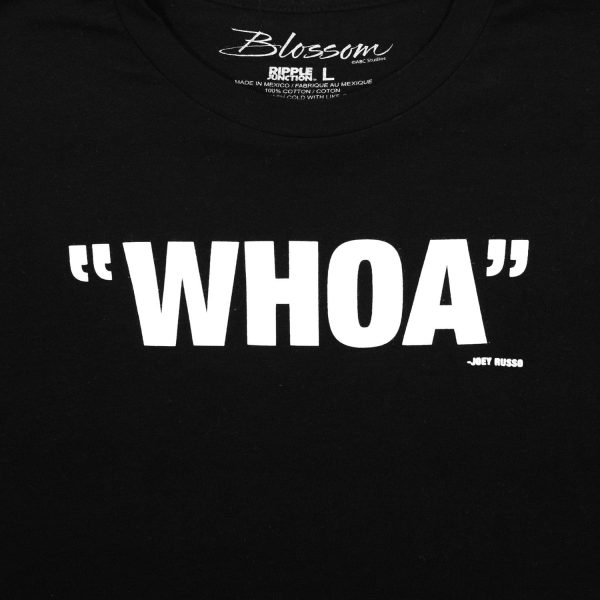 Blossom  Whoa  Men s Black Cotton T-Shirt For Sale - Image 5
