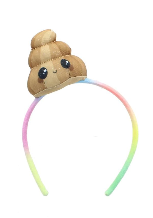 Glitter Galaxy Plush Brown Poop Emoji Child Costume Headband Online Sale