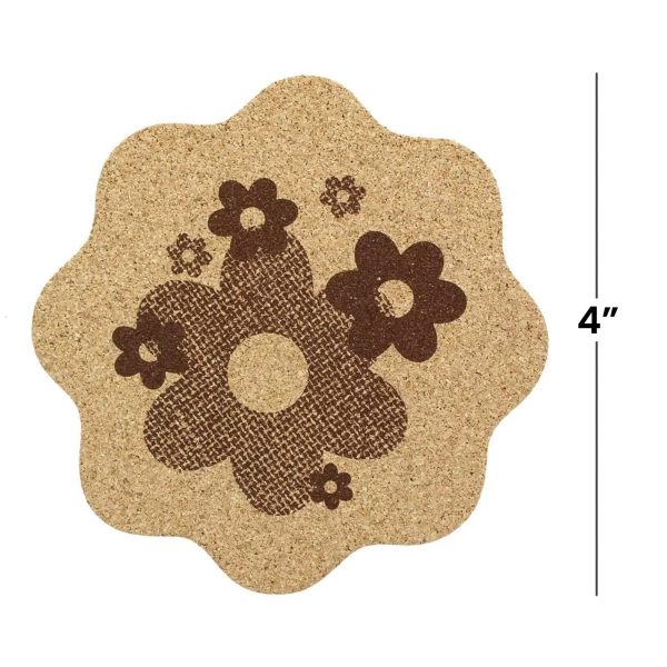 Single Retro Cork Drink Coaster - Daisies Cheap - Image 4