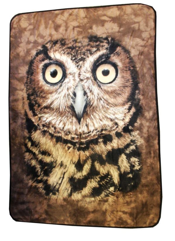 Owl Face Lightweight Fleece Throw Blanket | 45 x 60 Inches Sale